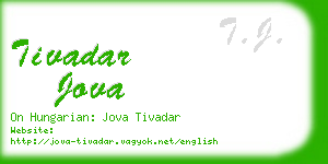 tivadar jova business card